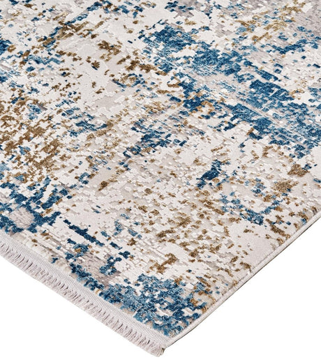 Feizy Cadiz 3891F Ivory/Blue Rugs.