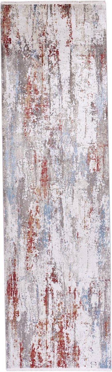 Feizy Cadiz 3903F Gray/Red Rugs.