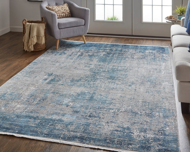 Feizy Cadiz 39Fwf Blue/Gray Rug.