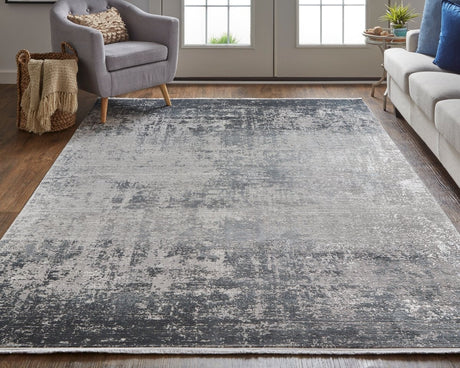 Feizy Cadiz 39Fwf Charcoal/Black Rug - Feizy - 86639fwfchlblkp22