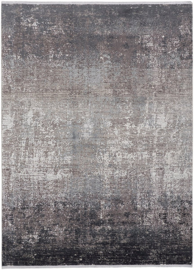 Feizy Cadiz 39Fwf Charcoal/Black Rug.