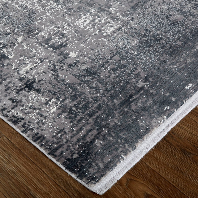 Feizy Cadiz 39Fwf Charcoal/Black Rug.