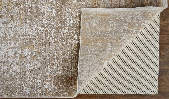 Feizy Cadiz 39Fwf Taupe/Gold Rug.