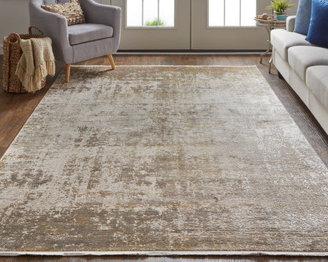 Feizy Cadiz 39Fwf Taupe/Gold Rug - Feizy - 86639fwfbge000p22