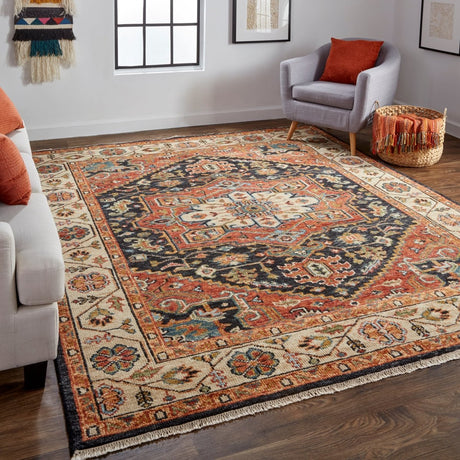 Feizy Carrington 6803F Rust/Charcoal Rug - Feizy - 9826803frstchli68