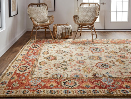 Feizy Carrington 6805F Beige/Rust Rug - Feizy - 9826805fbgersti68