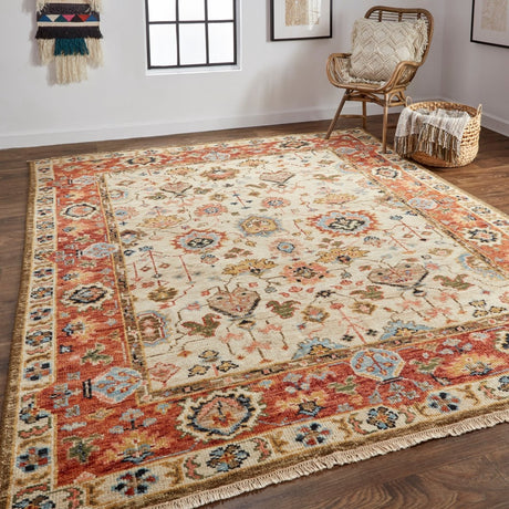 Feizy Carrington 6805F Beige/Rust Rug - Feizy - 9826805fbgersti68