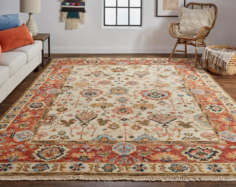 Feizy Carrington 6805F Beige/Rust Rug - Feizy - 9826805fbgerstp00