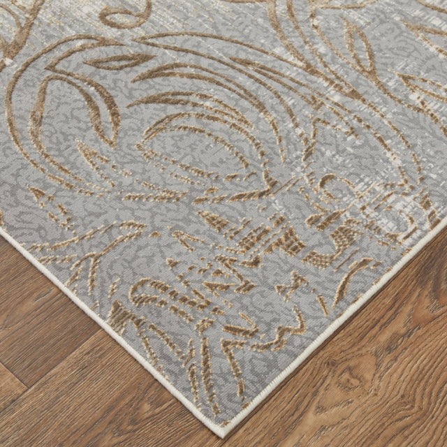 Feizy Celene Cel39L1F Silver/Tan/Gray Rug.