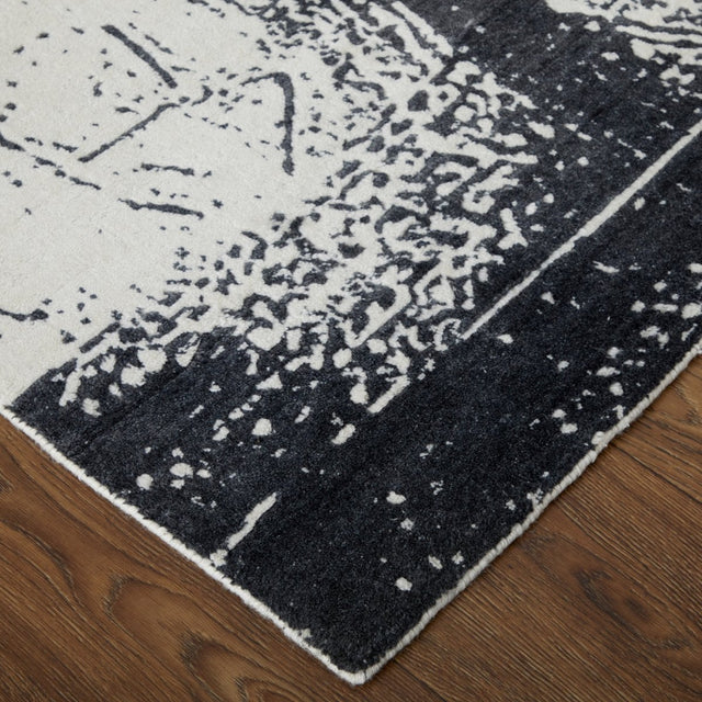 Feizy Coda Cod8927F Black/White Rug.