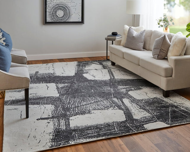 Feizy Coda Cod8927F Black/White Rug.