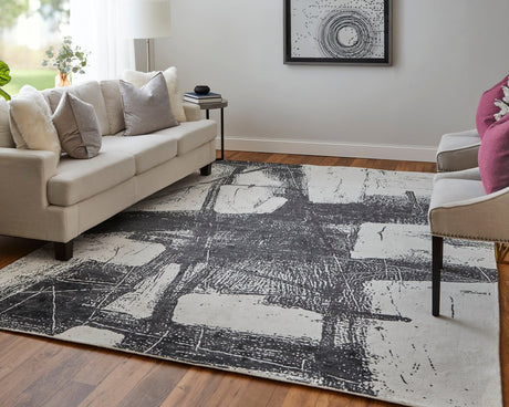 Feizy Coda Cod8927F Black/White Rug.