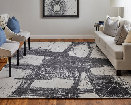 Feizy Coda Cod8927F Black/White Rug.