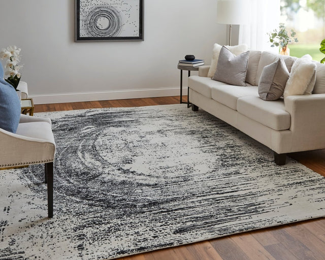 Feizy Coda Cod8928F Black/White Rug.