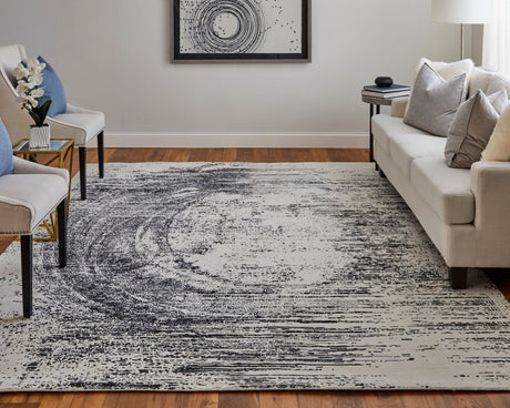 Feizy Coda Cod8928F Black/White Rug.