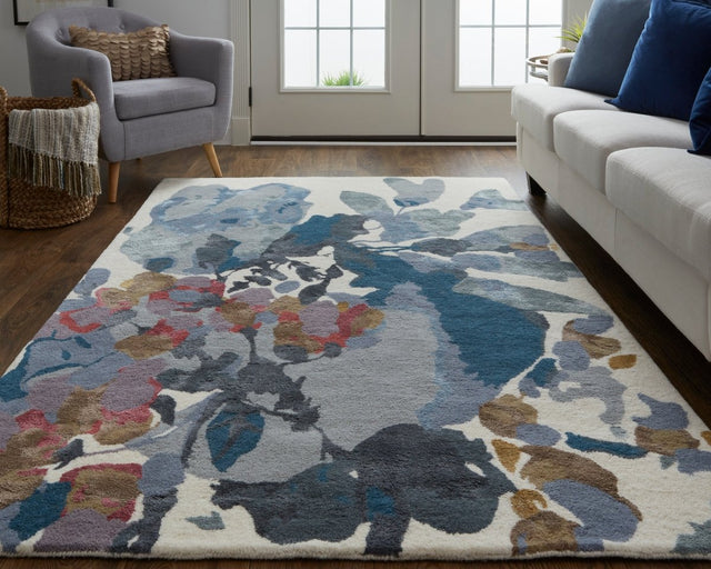 Feizy Dafney 8869F Blue/Multi Rug.