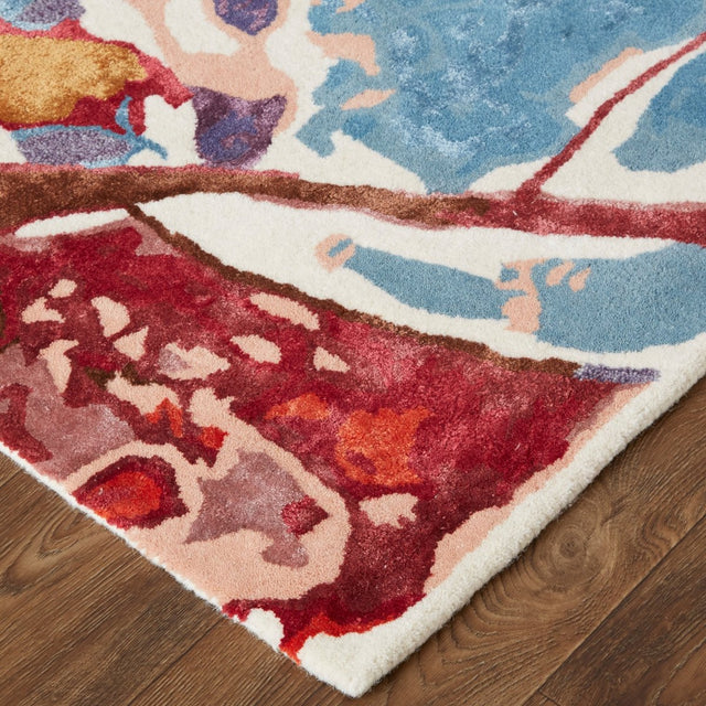 Feizy Dafney Dfy8863F Red/Blue/Purple Rug.