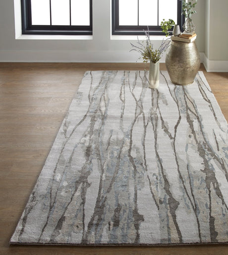 Feizy Dryden 8789F Gray/Silver Rugs.