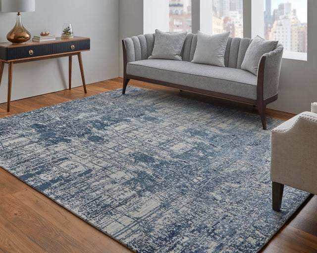 Feizy Eastfield Eas69Aef Blue/Ivory Rug.