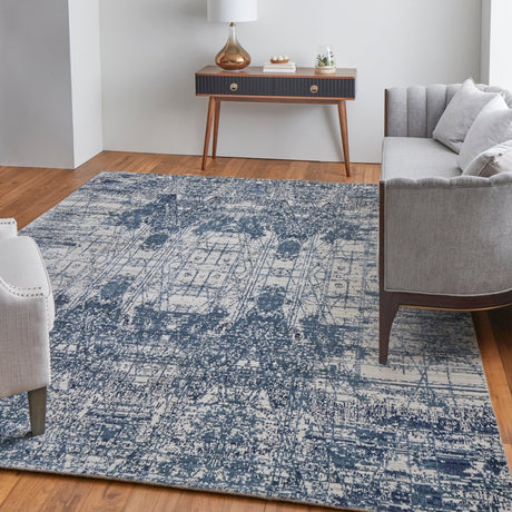 Feizy Eastfield Eas69Aef Blue/Ivory Rug.