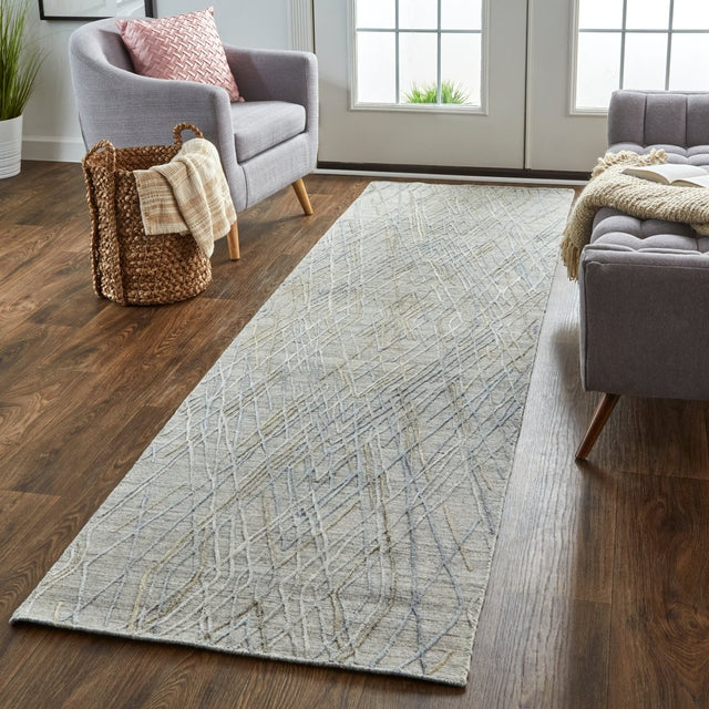 Feizy Elias 6589F Gray/Blue Rugs.