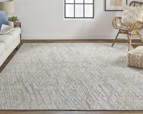 Feizy Elias 6589F Gray/Blue Rugs.