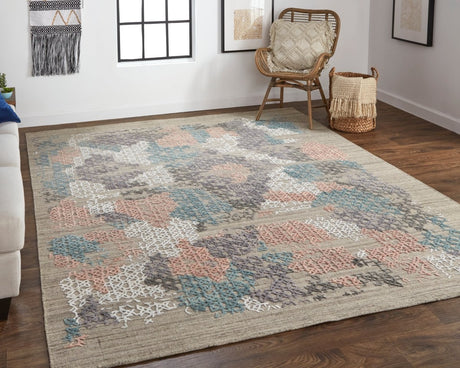 Feizy Elias 6890F Pink/Blue Rug.