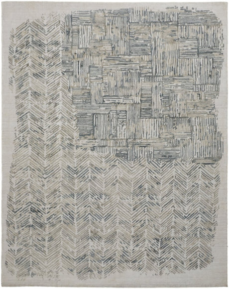 Feizy Elias 6891F Gray/Green Rug.