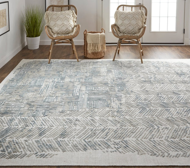 Feizy Elias 6891F Gray/Green Rug.