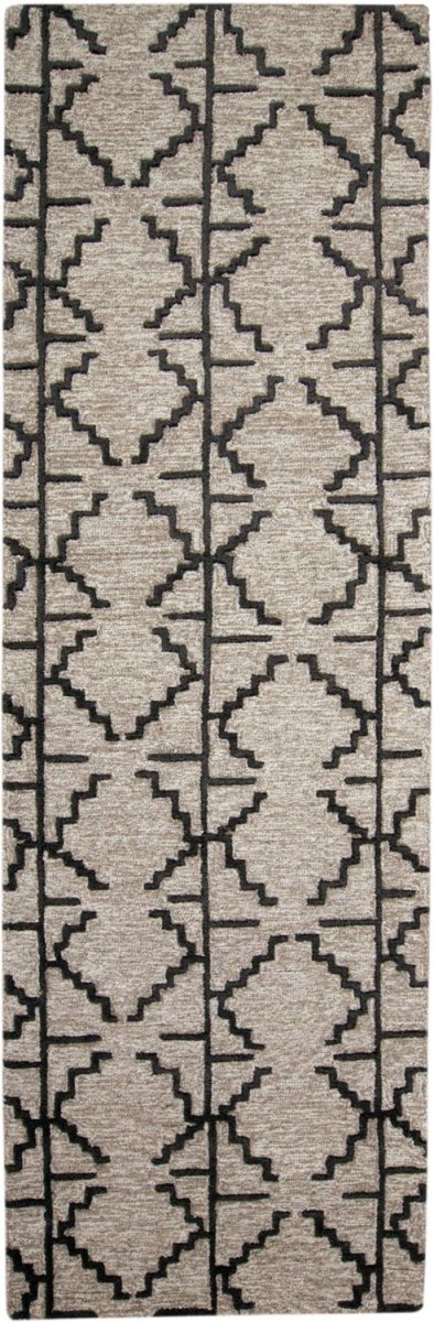 Feizy Enzo 8732F Taupe/Black Rugs.