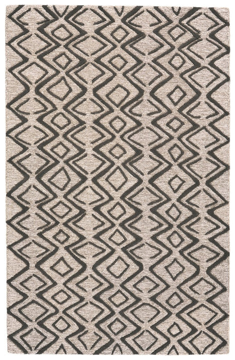 Feizy Enzo 8733F Taupe/Black Rugs.