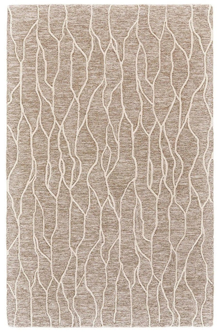 Feizy Enzo 8734F Taupe/Ivory Rugs.