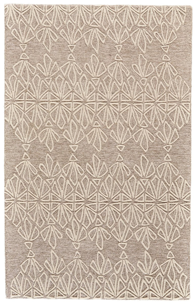 Feizy Enzo 8735F Taupe/Ivory Rugs.