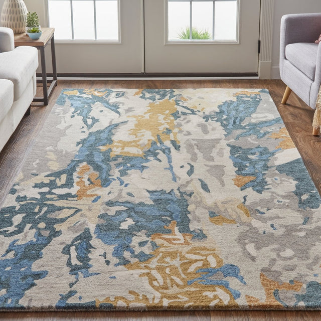 Feizy Everley 8645F Gray/Multi Rug.