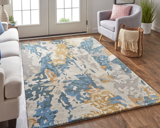 Feizy Everley 8645F Gray/Multi Rug.