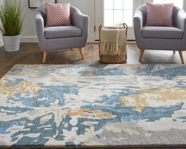 Feizy Everley 8645F Gray/Multi Rug.