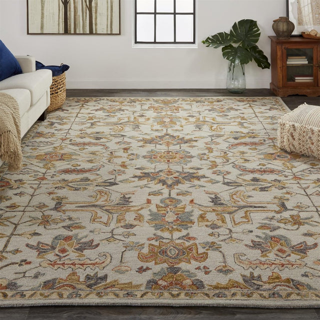 Feizy Fallon 8838F Gray/Gold Rugs.