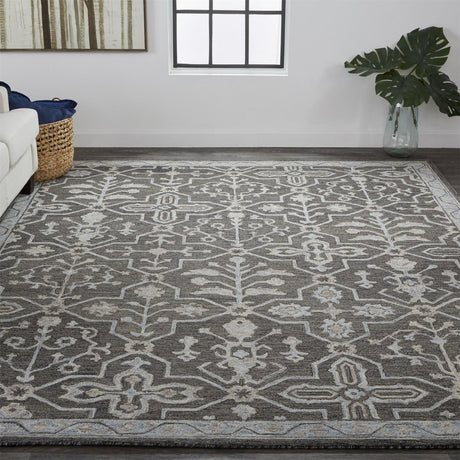 Feizy Fallon 8839F Gray/Black Rugs.