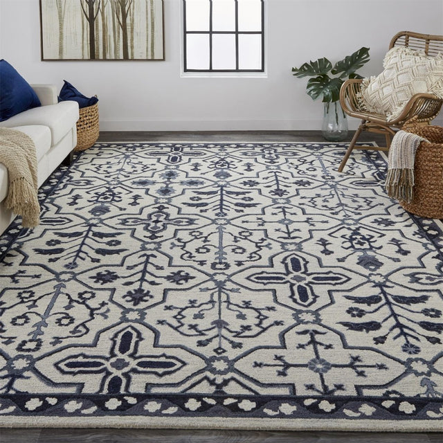 Feizy Fallon 8839F Gray/Blue Rugs.