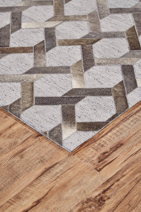 Feizy Fannin 0752F Gray/Taupe Rugs.