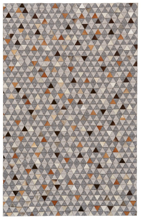 Feizy Fannin 0755F Gray/Rust Rugs.