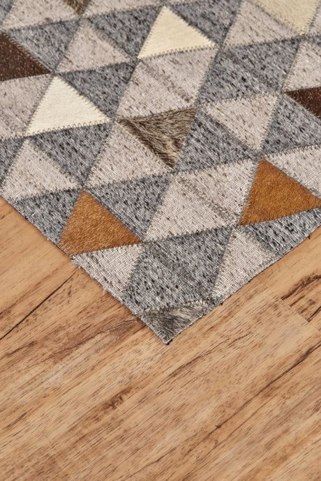 Feizy Fannin 0755F Gray/Rust Rugs.