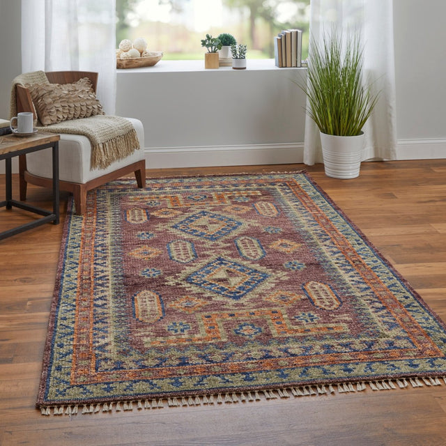 Feizy Fillmore Fil6929F Red/Green/Blue Rug.