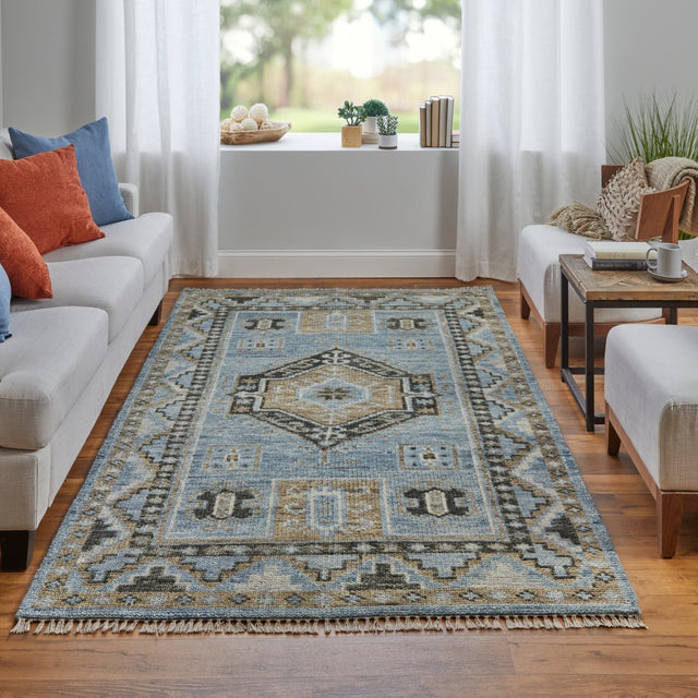 Feizy Fillmore Fil6935F Blue/Green Rug.