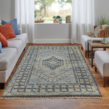 Feizy Fillmore Fil6941F Blue/Gray Rug.