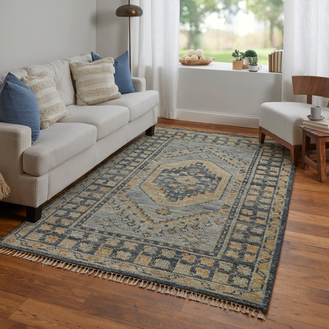 Feizy Fillmore Fil6941F Blue/Gray Rug.