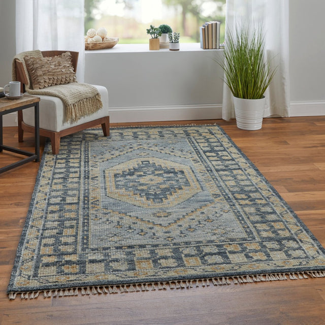 Feizy Fillmore Fil6941F Blue/Gray Rug.