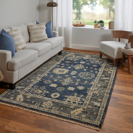 Feizy Fillmore Fil6954F Blue/Gray Rug.