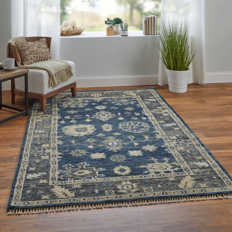 Feizy Fillmore Fil6954F Blue/Gray Rug.