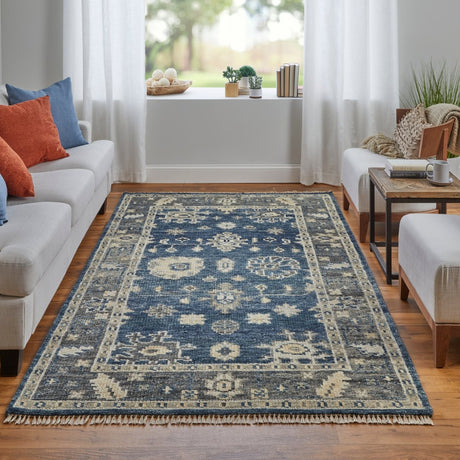 Feizy Fillmore Fil6954F Blue/Gray Rug.